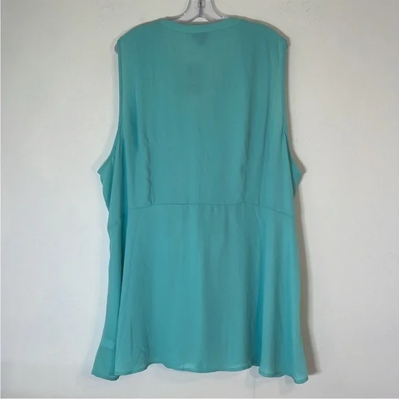 Torrid Peplum Georgette Button Front Tie-Front Blouse. 4X. NWT. - Picture 10 of 12